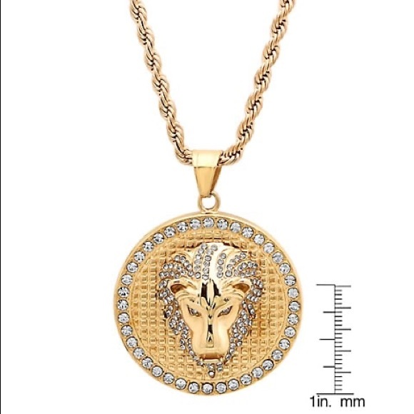 Saks Off 5th 18K Gold Lion Head Pendant Necklace - Picture 4 of 4